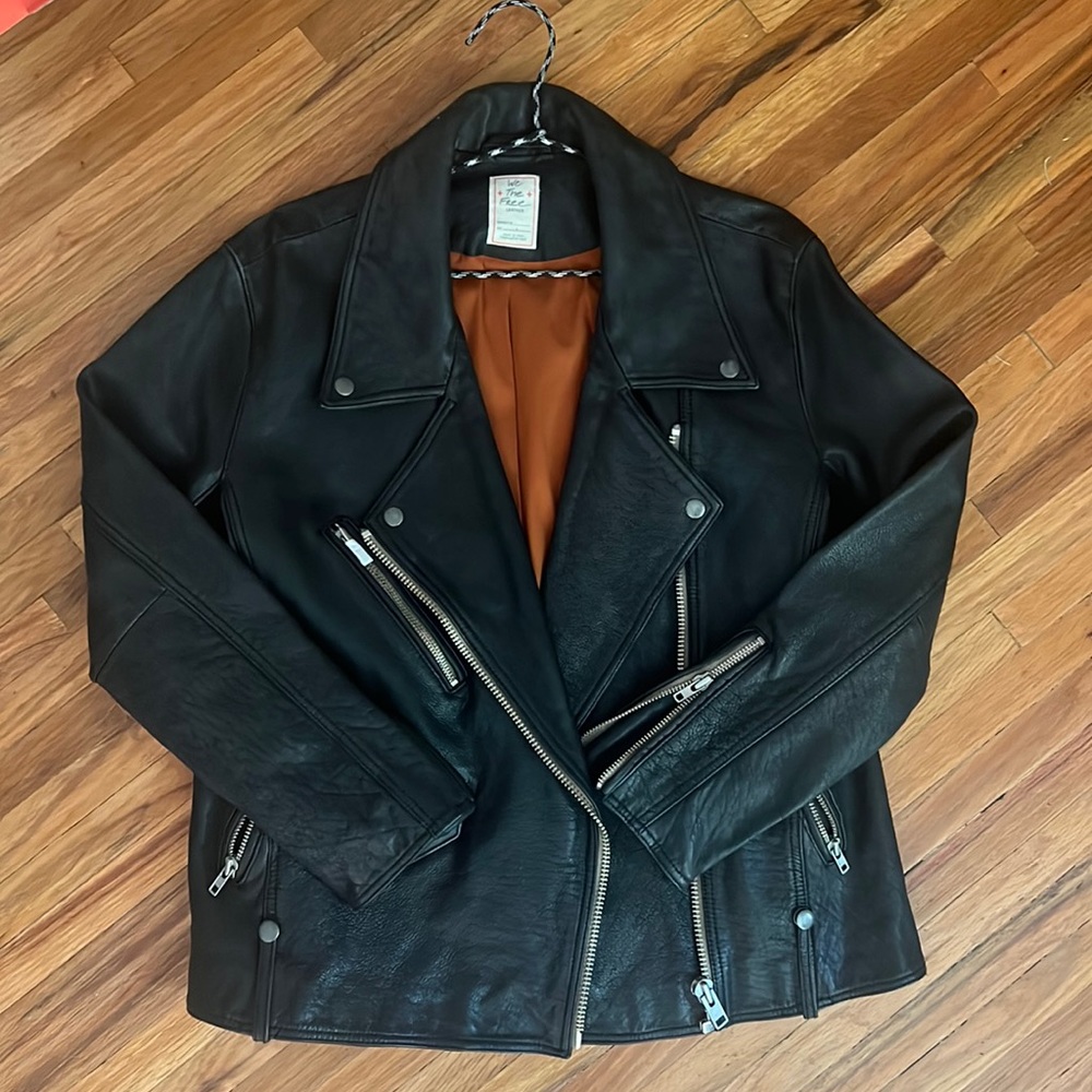 Brand New Free People Leather Jacket
